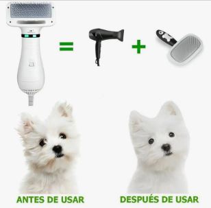 CEPILLO Y SECADOR DE MASCOTAS 2 EN 1