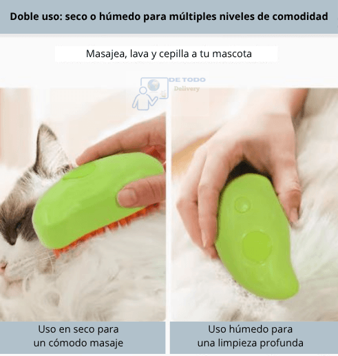 Cepillo con Vapor para Mascotas