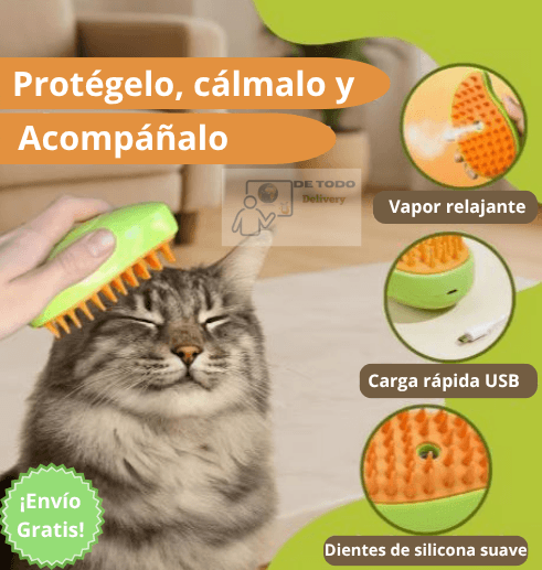 Cepillo con Vapor para Mascotas