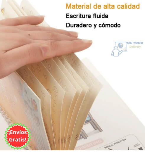 🖋️ Cuadernos Caligrafía (Set de 4) y Lápiz Mágico 📚
