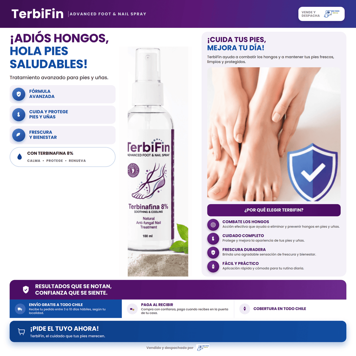 TerbiFin – Spray Antihongos Pies